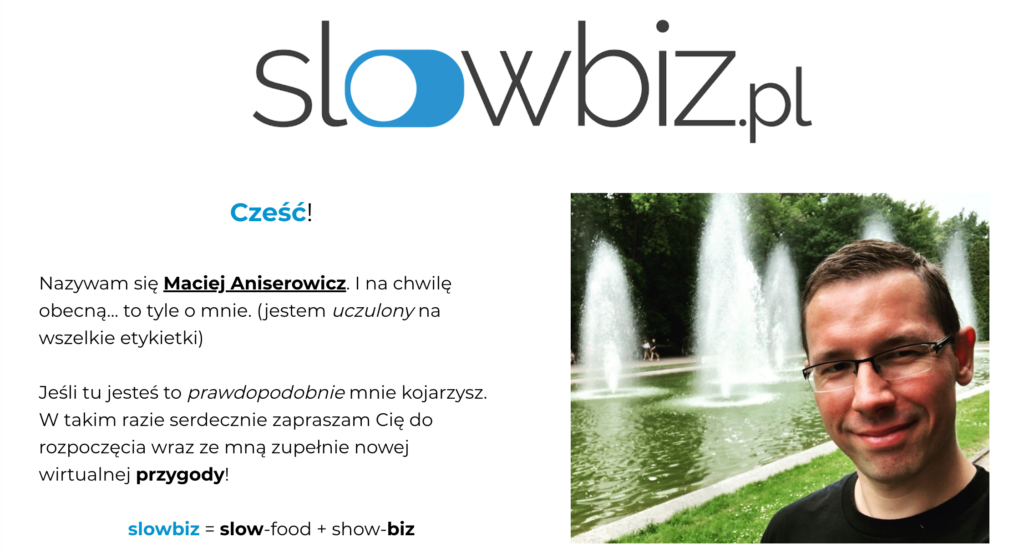Maciej Aniserowicz - mailketing, slowbiz.pl