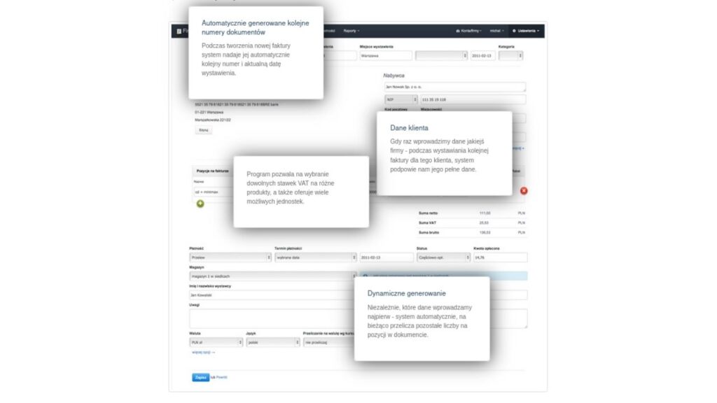 Fakturownia - wygląd
