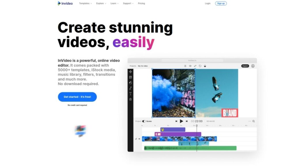 wideo w biznesie - edytor online - InVideo