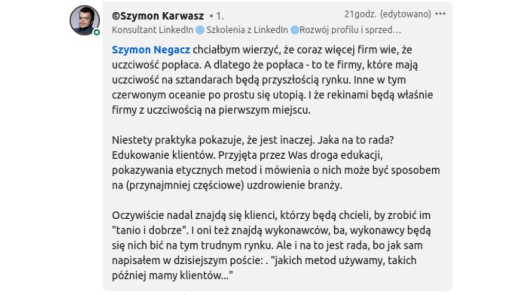 Jakich metod używamy takich mamy klientów