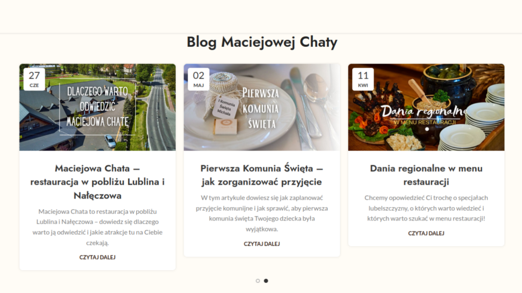 HoReCa - jak pozycjonować stronę w tej branży - atuty danego miejsca - wpisy blogowe na odpowiednie frazy kluczowe