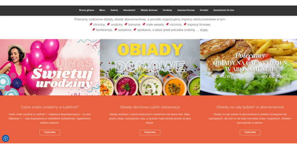 HoReCa - jak pozycjonować stronę w tej branży - uwypuklenie najważniejszych usług danego lokalu