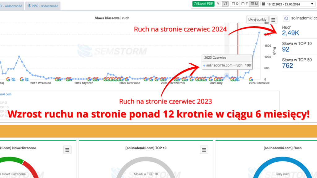 ANALITYKA - wzrost ruchu na stronie ponad 12 krotny