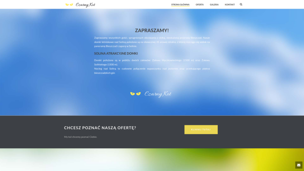 CASE STUDY - GŁÓWNA - Mało czytelny biały tekst na tle chmur