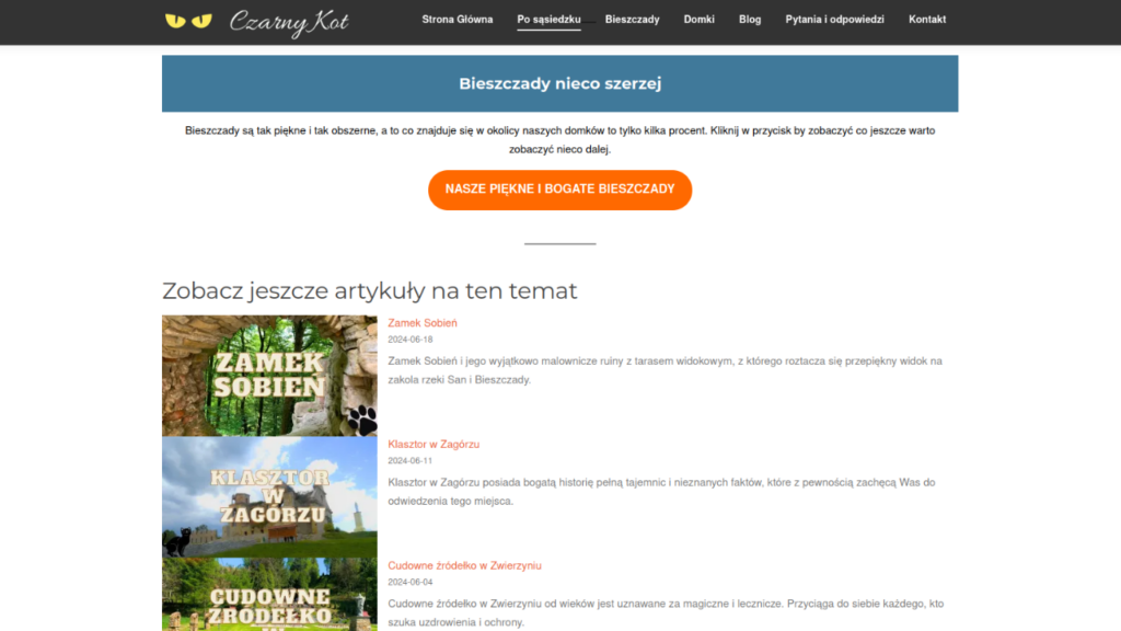 TAK WYGLĄDA OBECNIE Sekcja blogowa - goście mogą być na bieżąco z aktualnymi wpisami