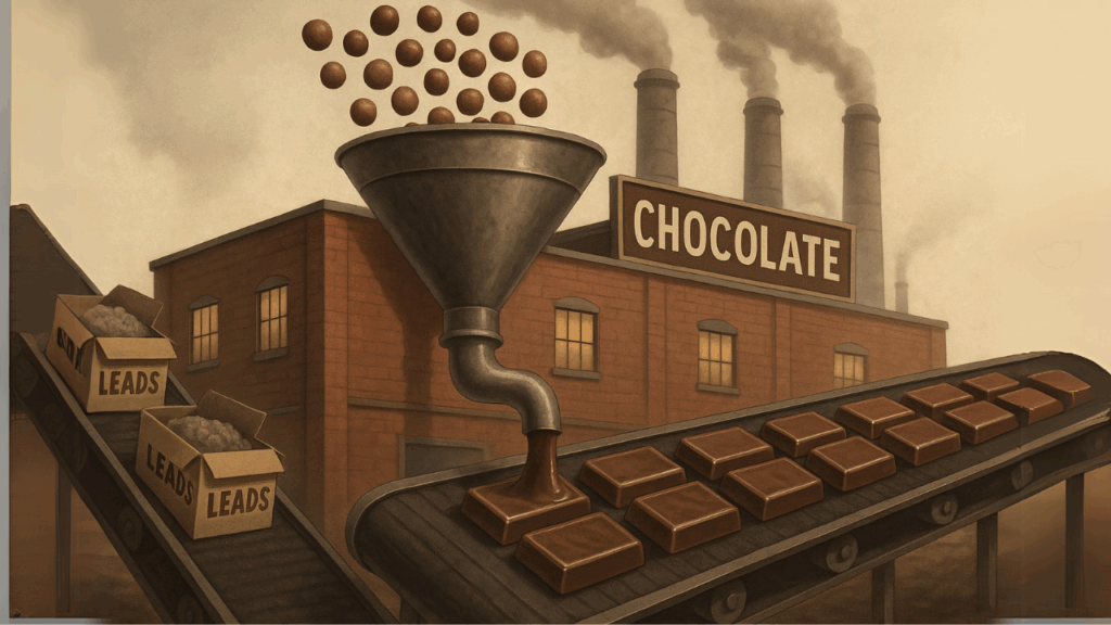 Fabryka czekolady i Willy Wonka doradca zarządu - metafora współczesnego lejka sprzedażowego