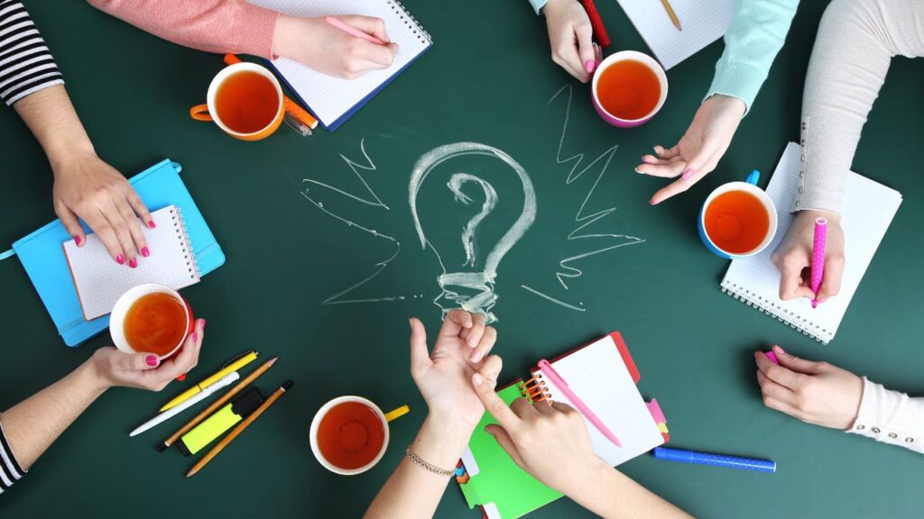 Obrazek przedstawia tablicę pomysłów